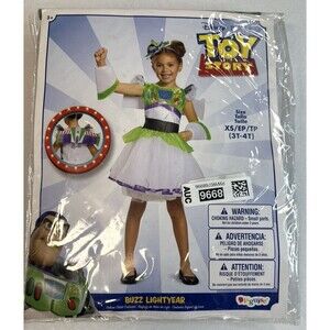 Disney Pixar Toystory Buzz Tutu Deluxe Toy Story 4 Child Girls Costume 3T-4T